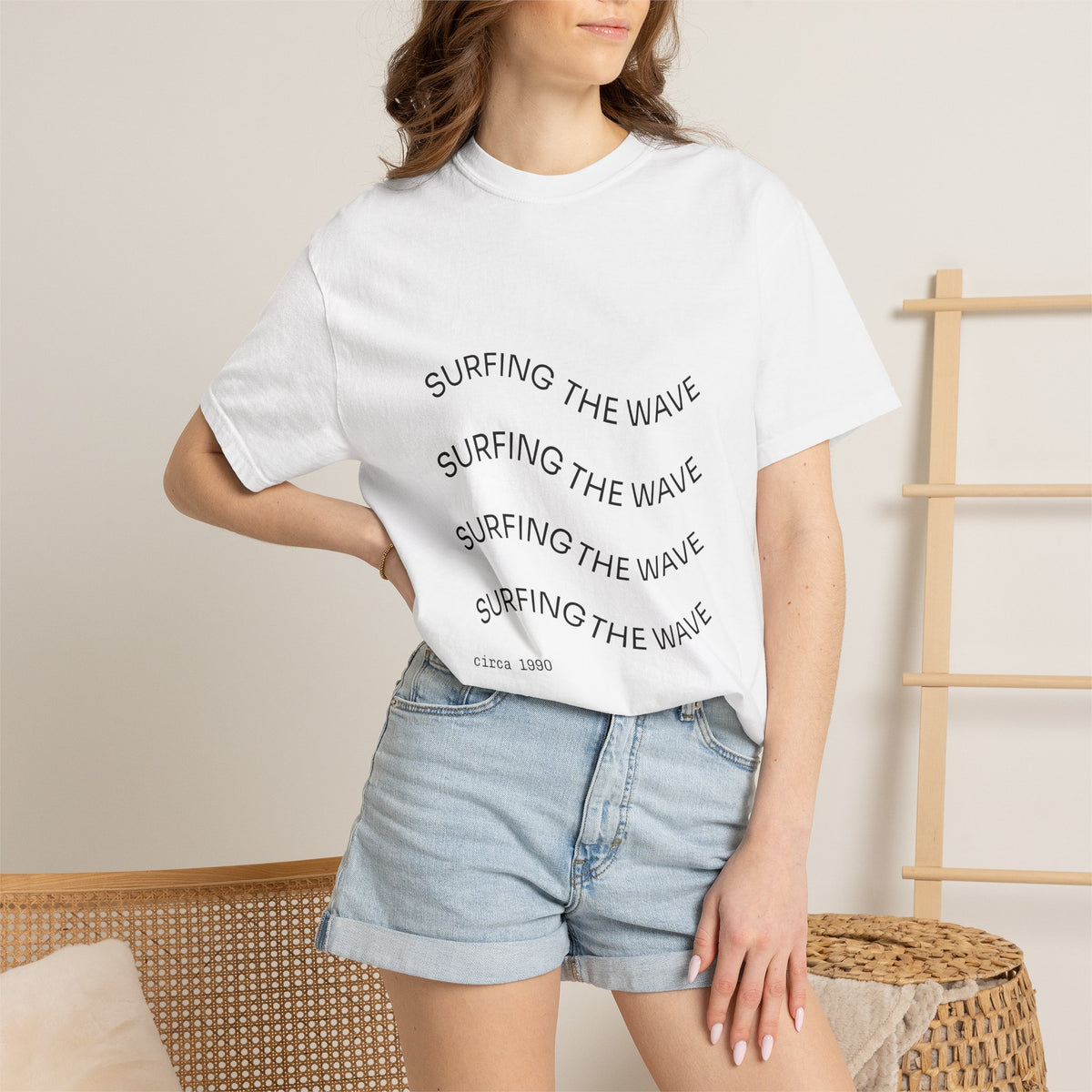 Surfing The Wave Graphic T-Shirt — Retro Beach Vibe Tee