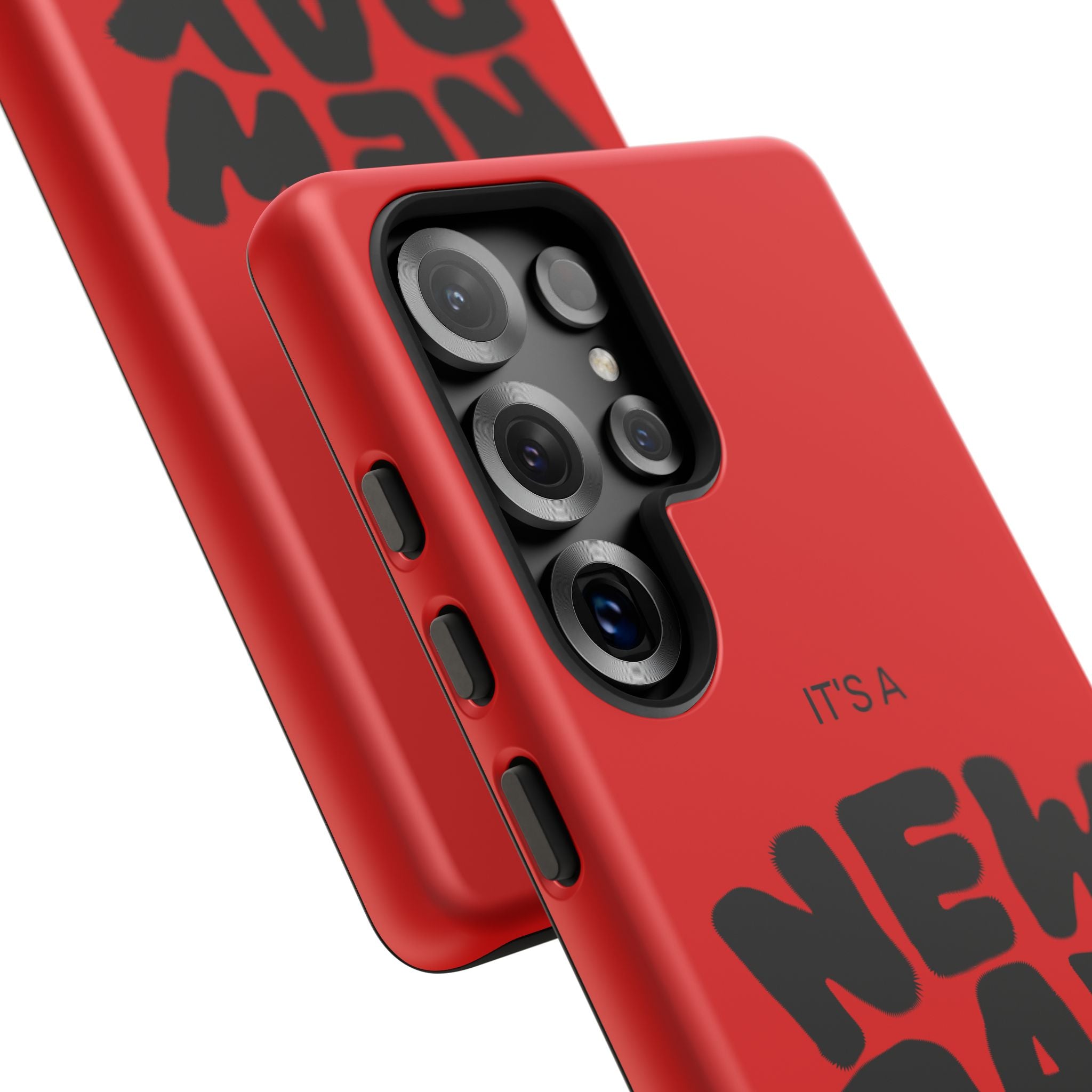 Red 'It's a New Day - Rise N' Shine' Phone Case — Motivational Protective Cover