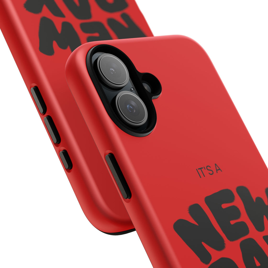 Red 'It's a New Day - Rise N' Shine' Phone Case — Motivational Protective Cover