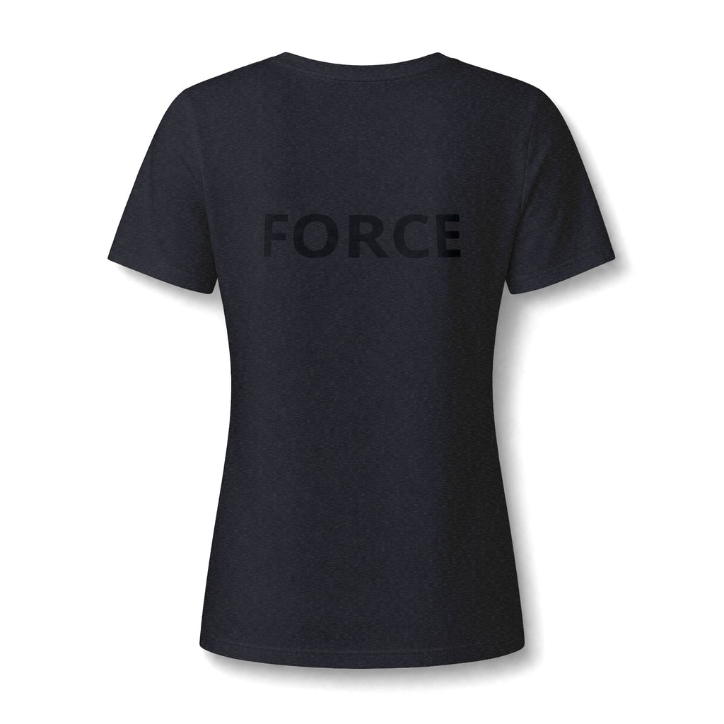 Women's V-Neck Tee — "May the Force Be With You" Lightly Printed Star Wars Fan Shirt
