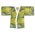 Tropical Palm Kimono Robe — Yellow & Blue All-Over Print