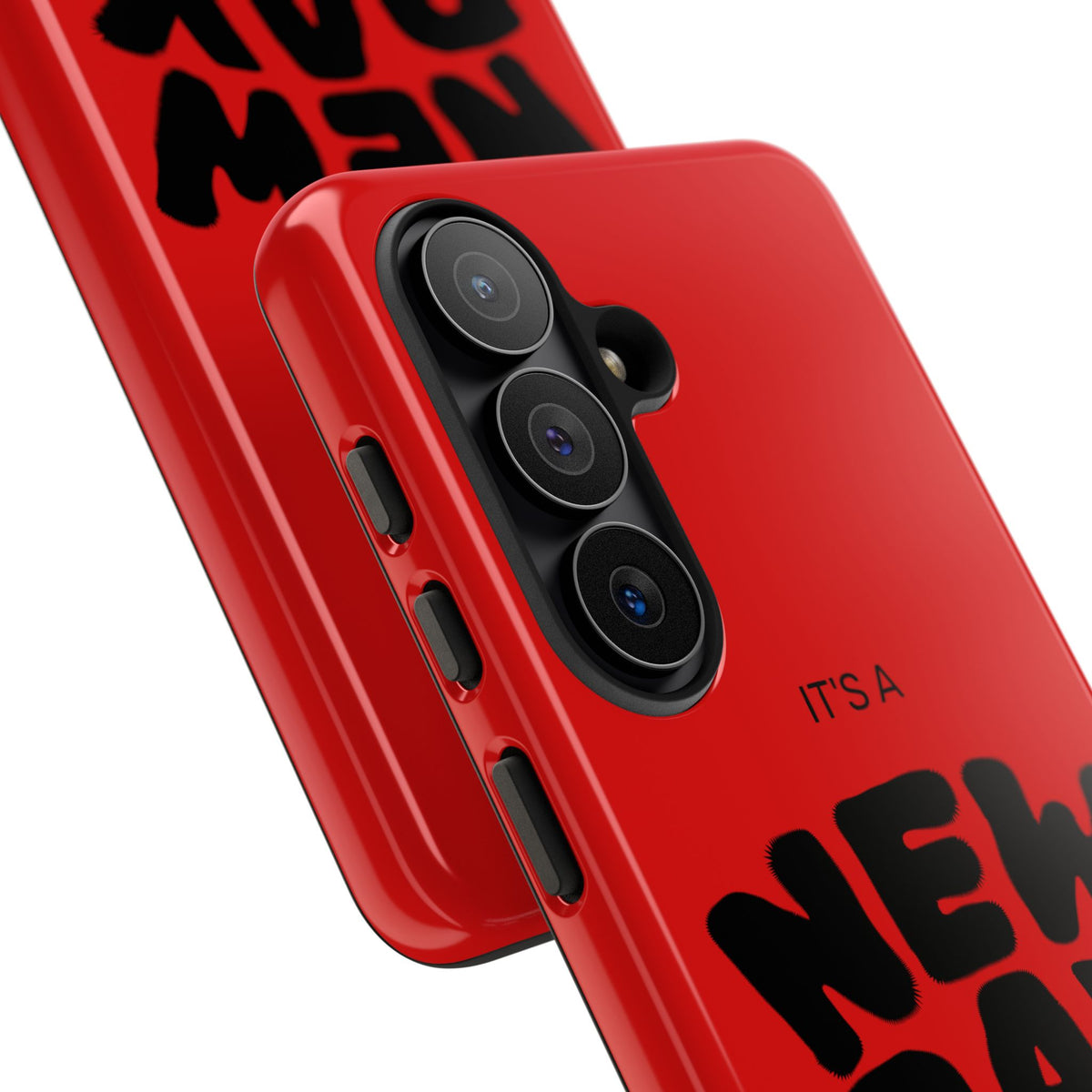 Red 'It's a New Day - Rise N' Shine' Phone Case — Motivational Protective Cover