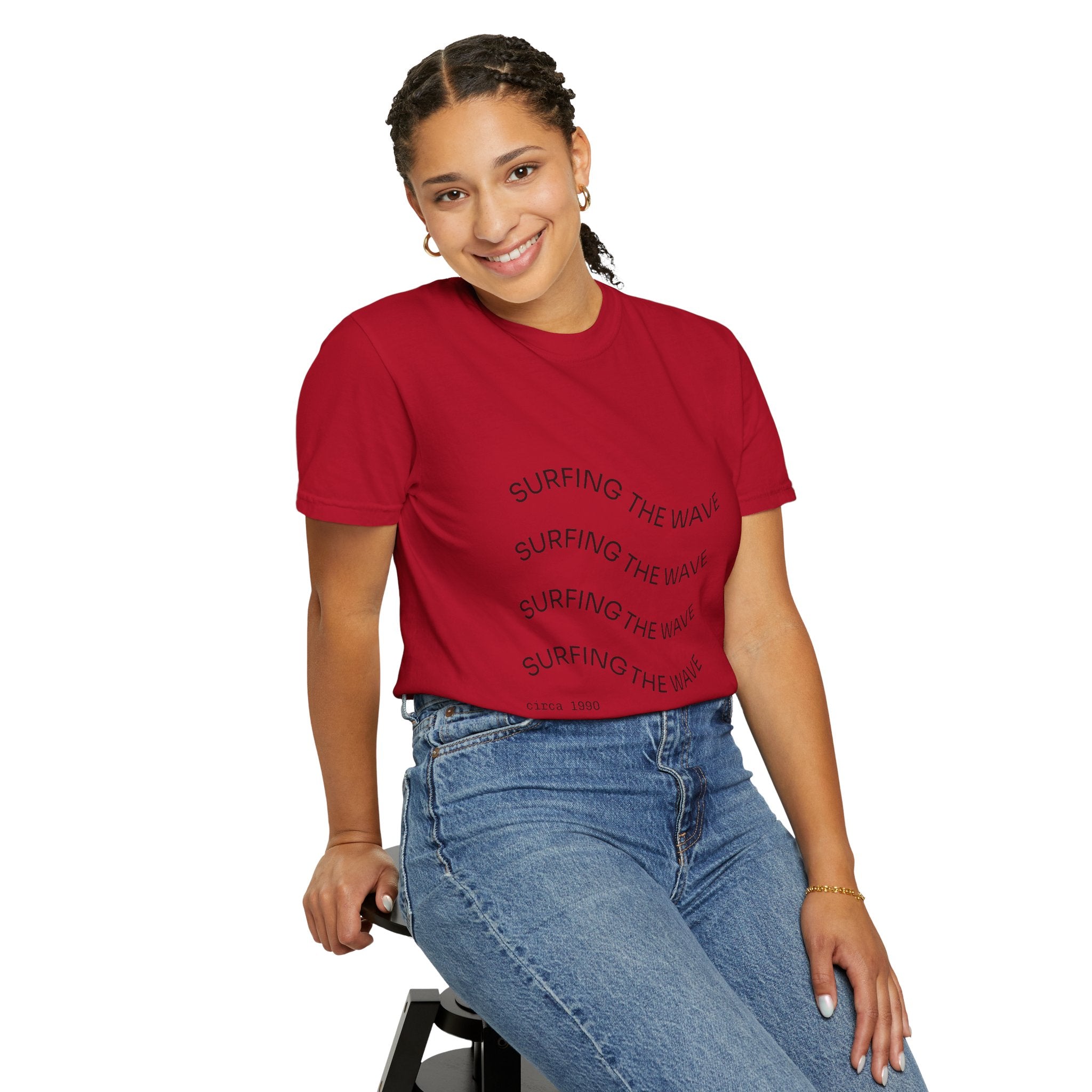 Surfing The Wave Graphic T-Shirt — Retro Beach Vibe Tee