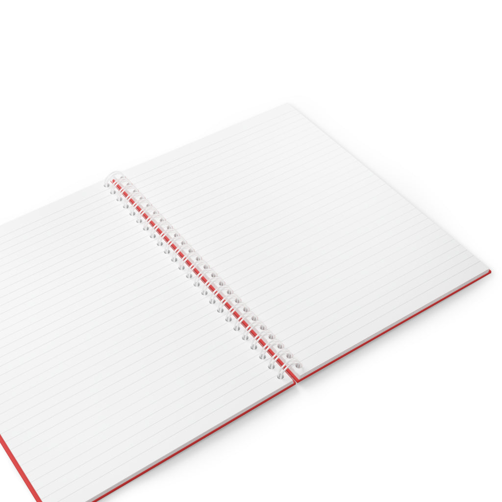 Red Cat Love Spiral Notebook — Cute Black Cat Illustration Journal