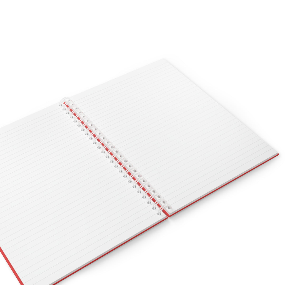 Red Cat Love Spiral Notebook — Cute Black Cat Illustration Journal