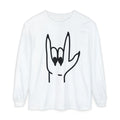 Long Sleeve Tee — Rock Hand Front & Tic‑Tac‑Heart Back