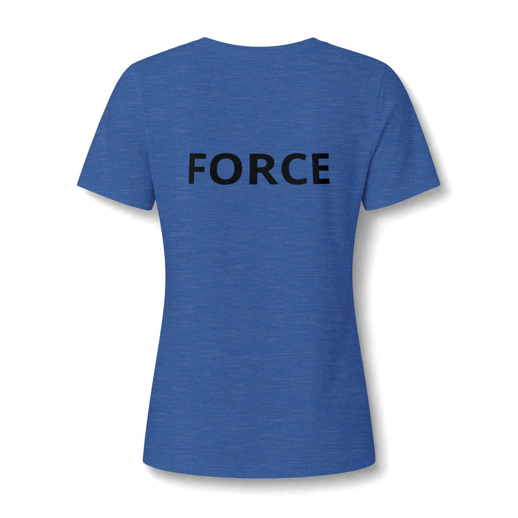 Women's V-Neck Tee — "May the Force Be With You" Lightly Printed Star Wars Fan Shirt