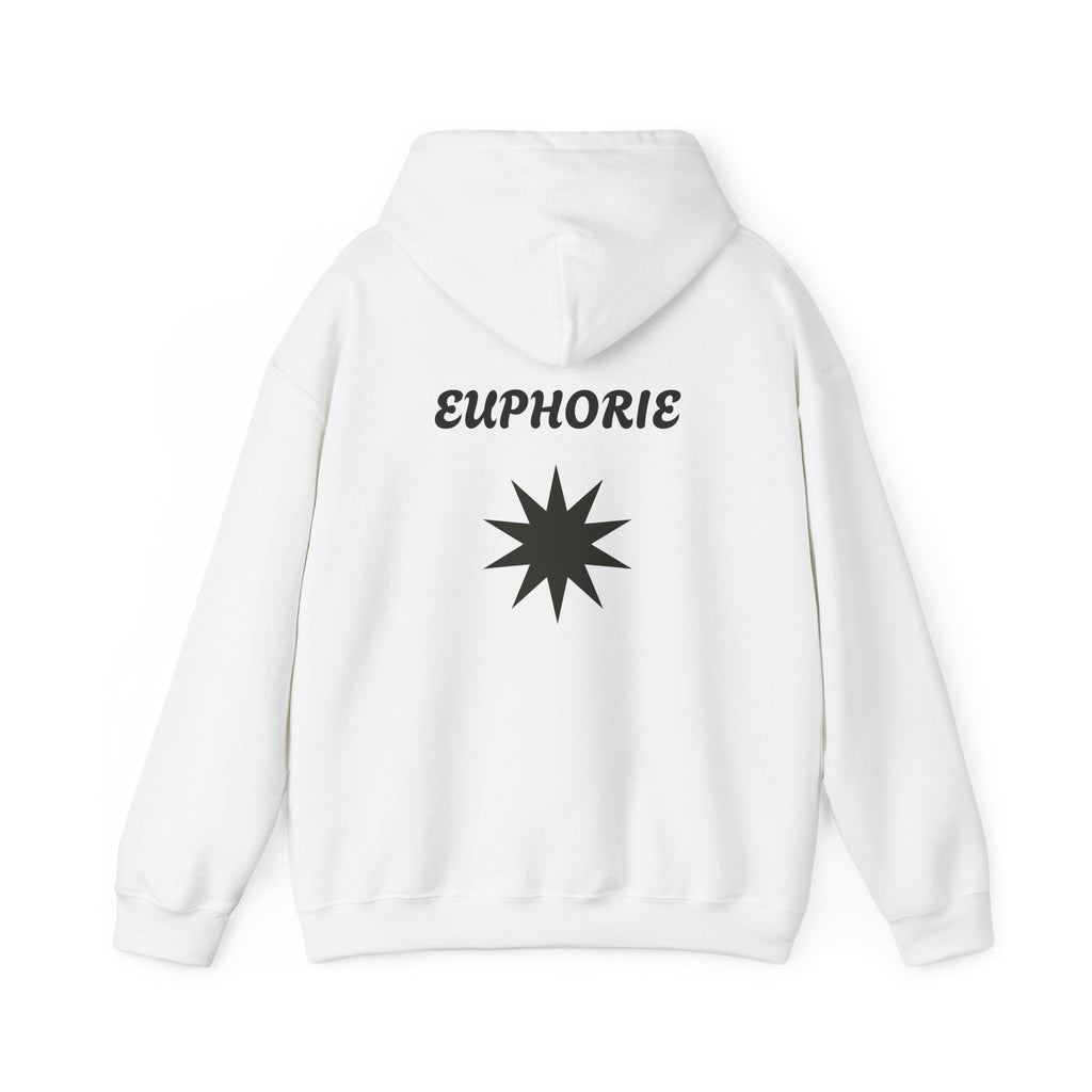 Euphoria Star Hoodie – Minimal Graphic White Pullover