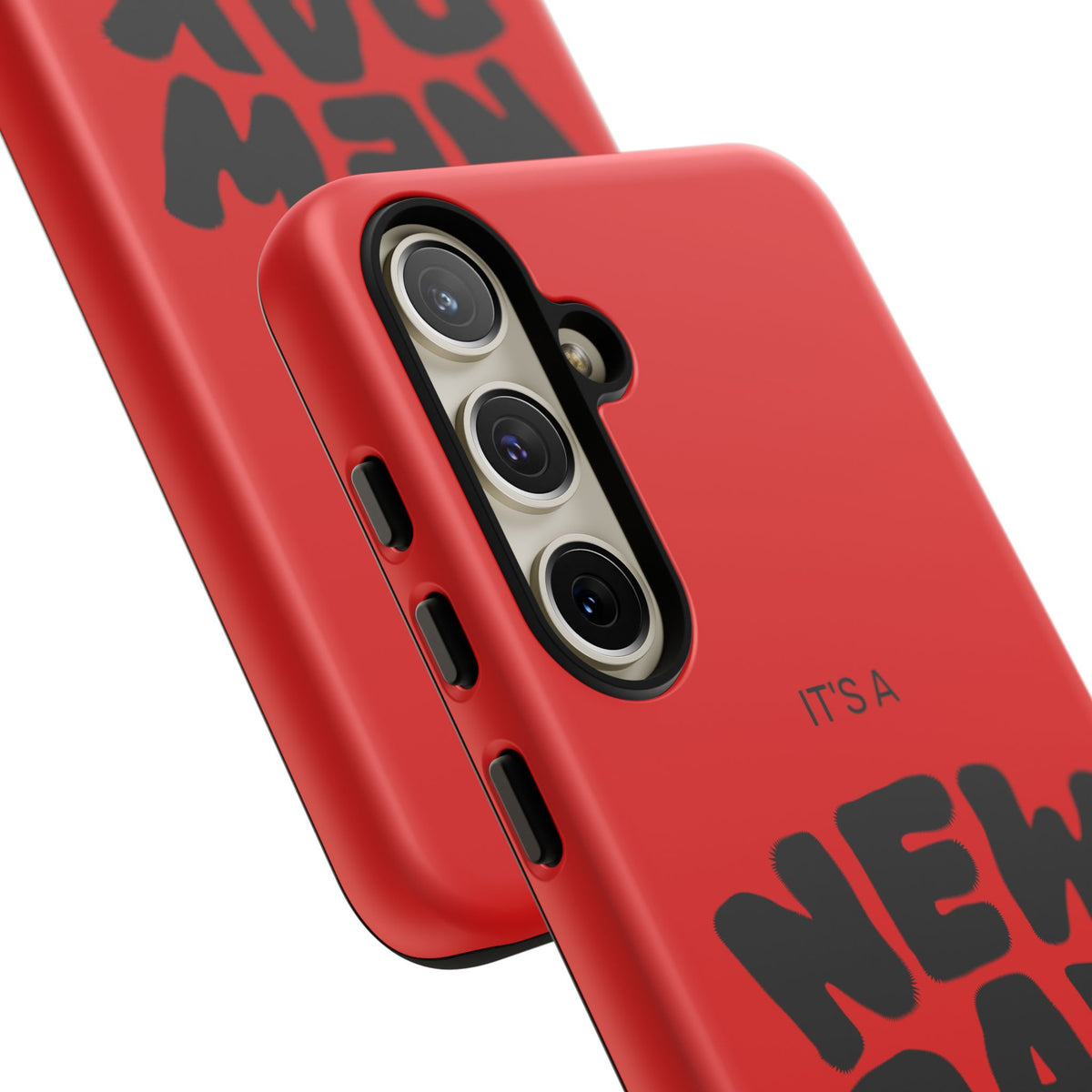 Red 'It's a New Day - Rise N' Shine' Phone Case — Motivational Protective Cover