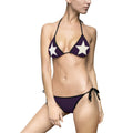Star Print Tie-Side Bikini – Purple Triangle Swimsuit