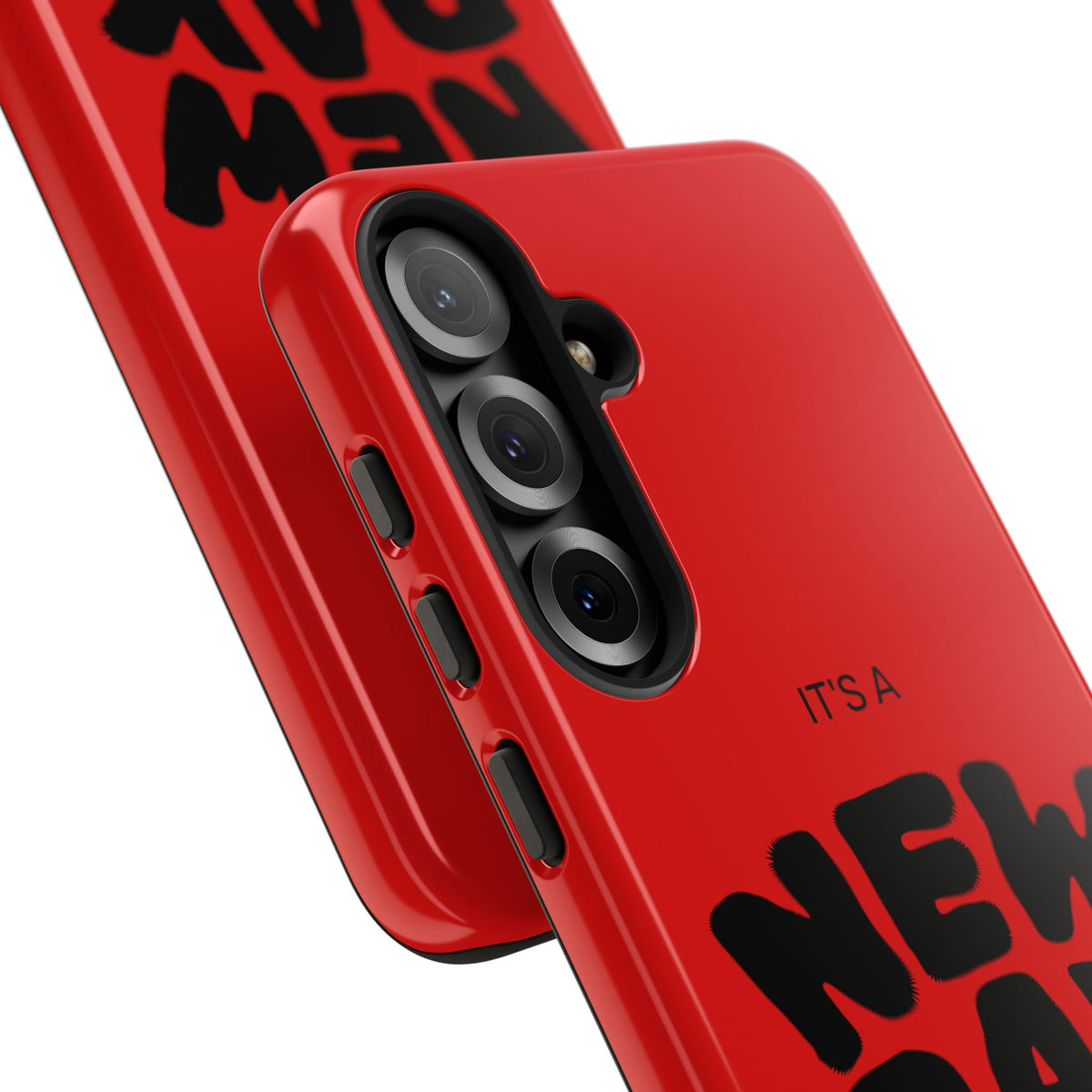 Red 'It's a New Day - Rise N' Shine' Phone Case — Motivational Protective Cover