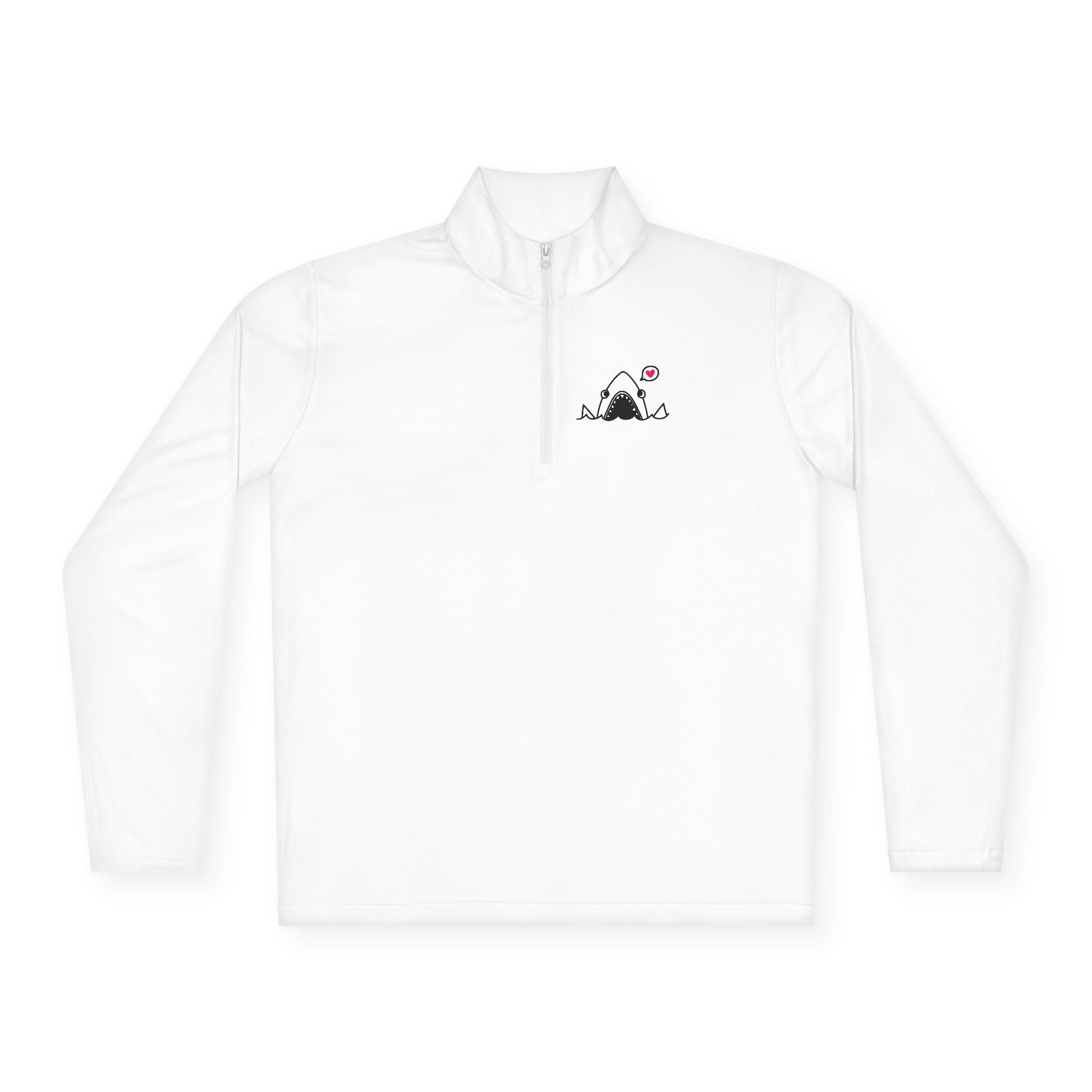 Quarter-Zip Pullover — Minimalist Coffee Skate Design (’take a sip’)