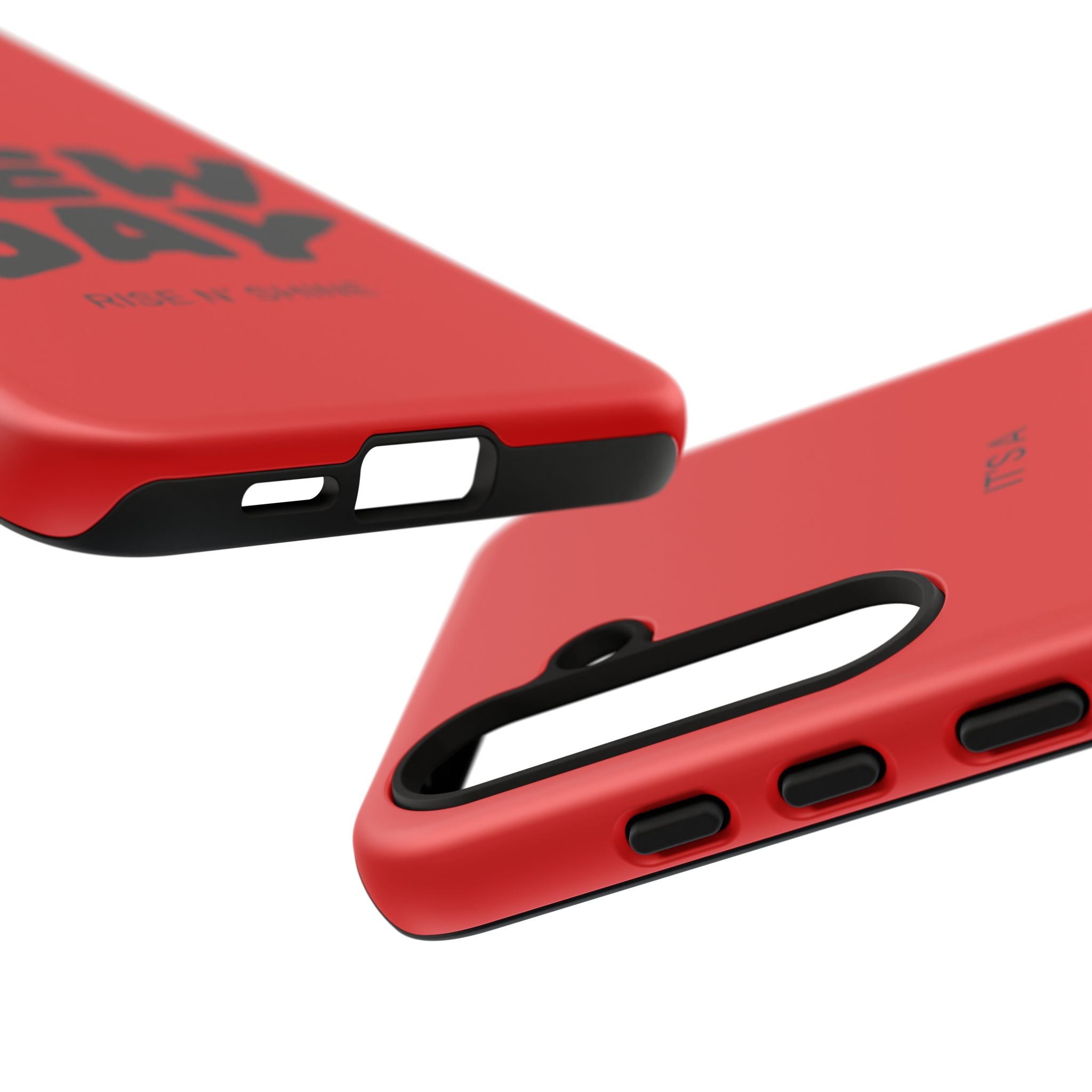 Red 'It's a New Day - Rise N' Shine' Phone Case — Motivational Protective Cover