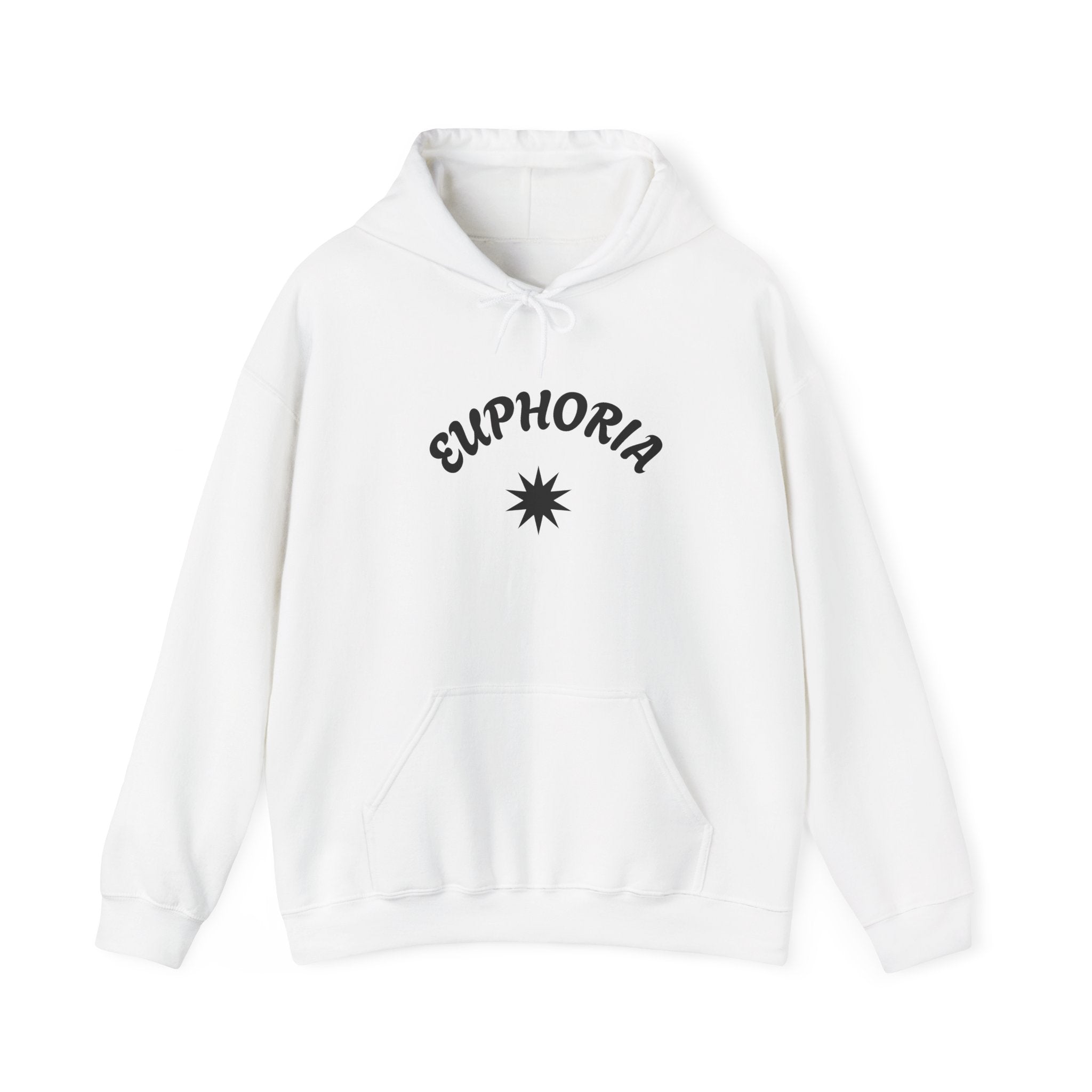 Euphoria Star Hoodie – Minimal Graphic White Pullover