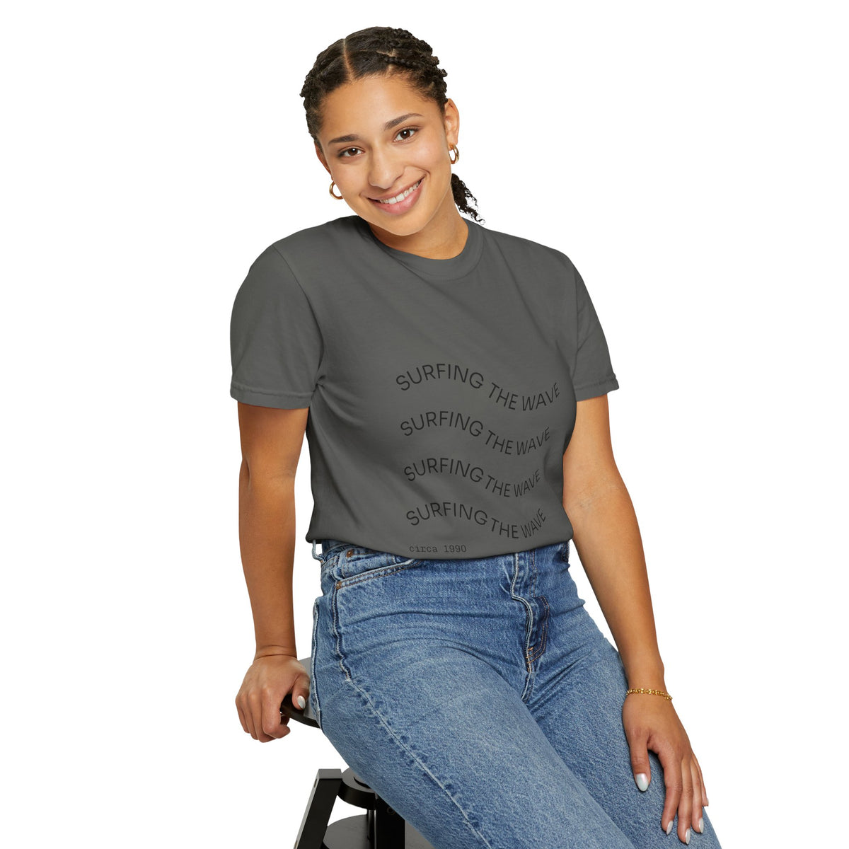 Surfing The Wave Graphic T-Shirt — Retro Beach Vibe Tee