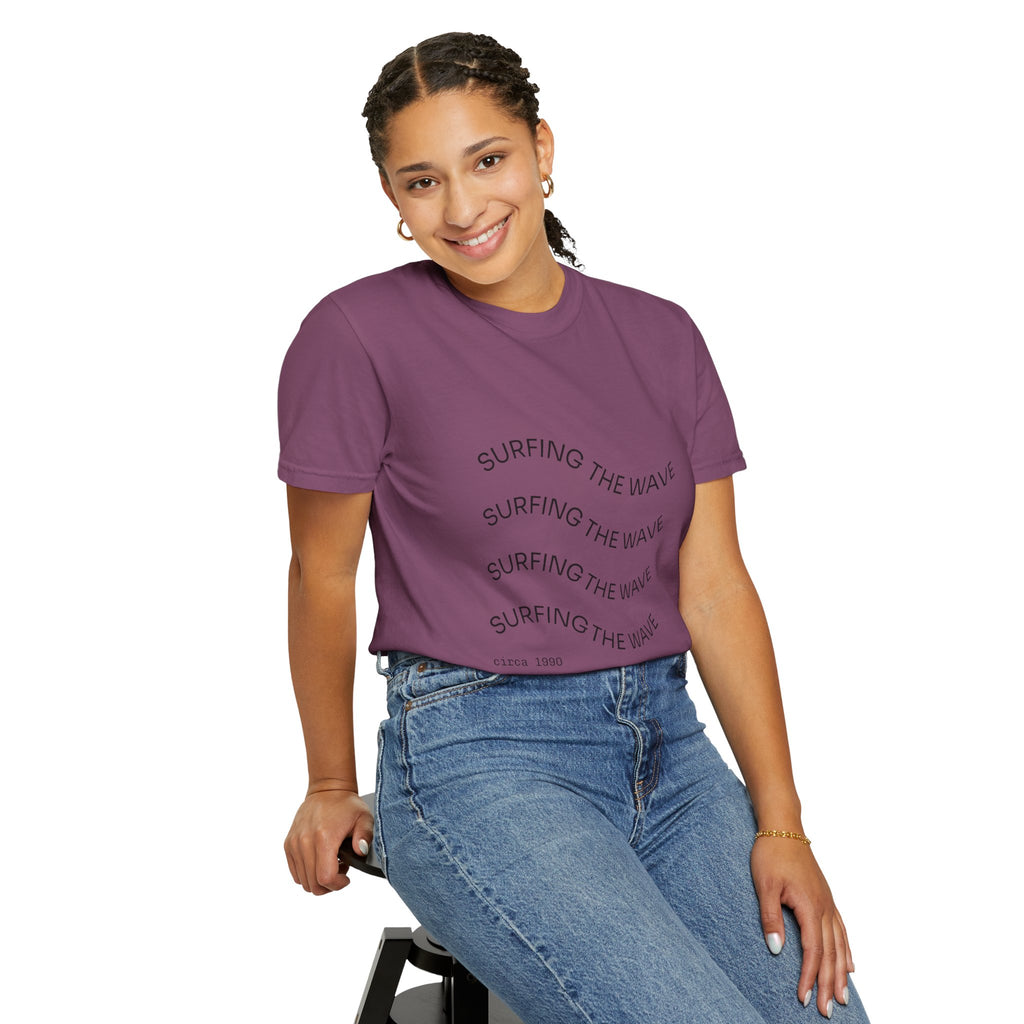 Surfing The Wave Graphic T-Shirt — Retro Beach Vibe Tee