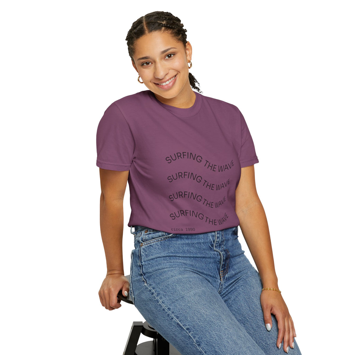 Surfing The Wave Graphic T-Shirt — Retro Beach Vibe Tee