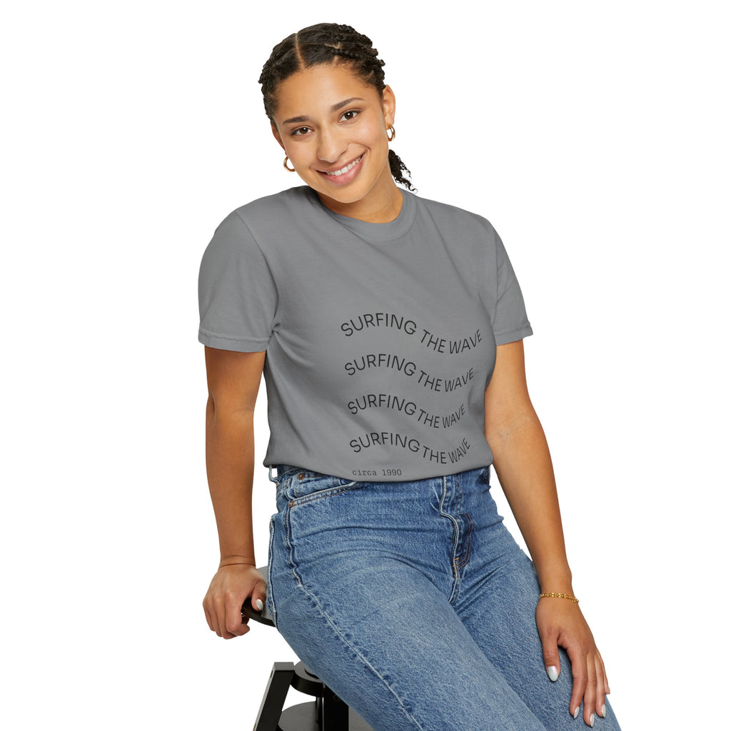 Surfing The Wave Graphic T-Shirt — Retro Beach Vibe Tee