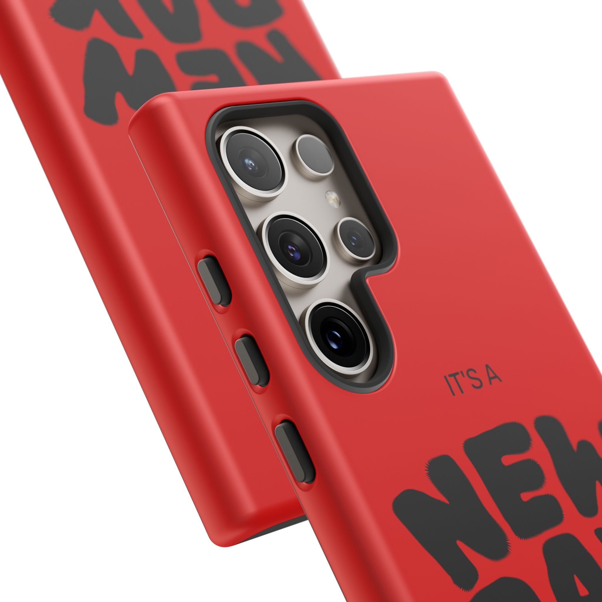 Red 'It's a New Day - Rise N' Shine' Phone Case — Motivational Protective Cover