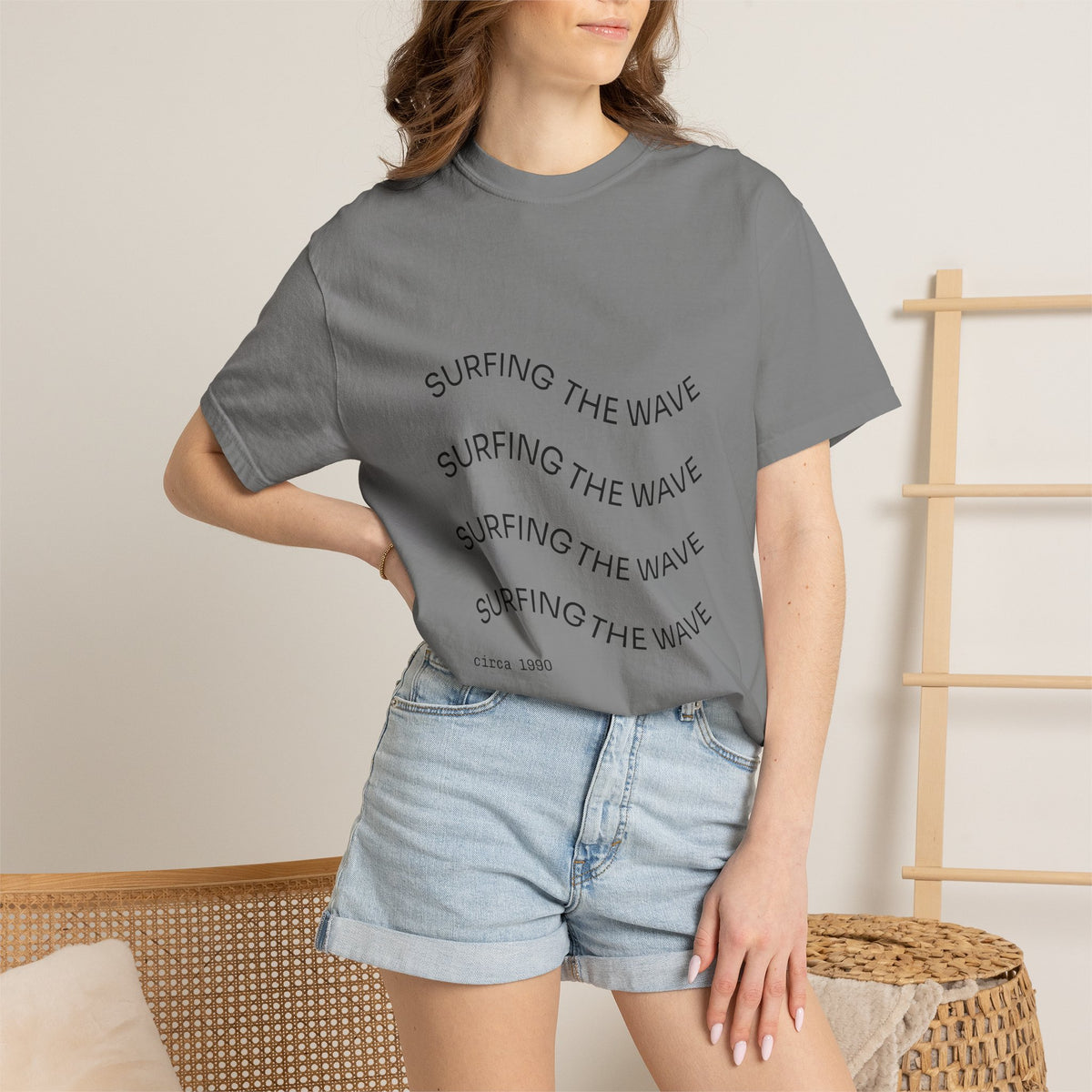 Surfing The Wave Graphic T-Shirt — Retro Beach Vibe Tee