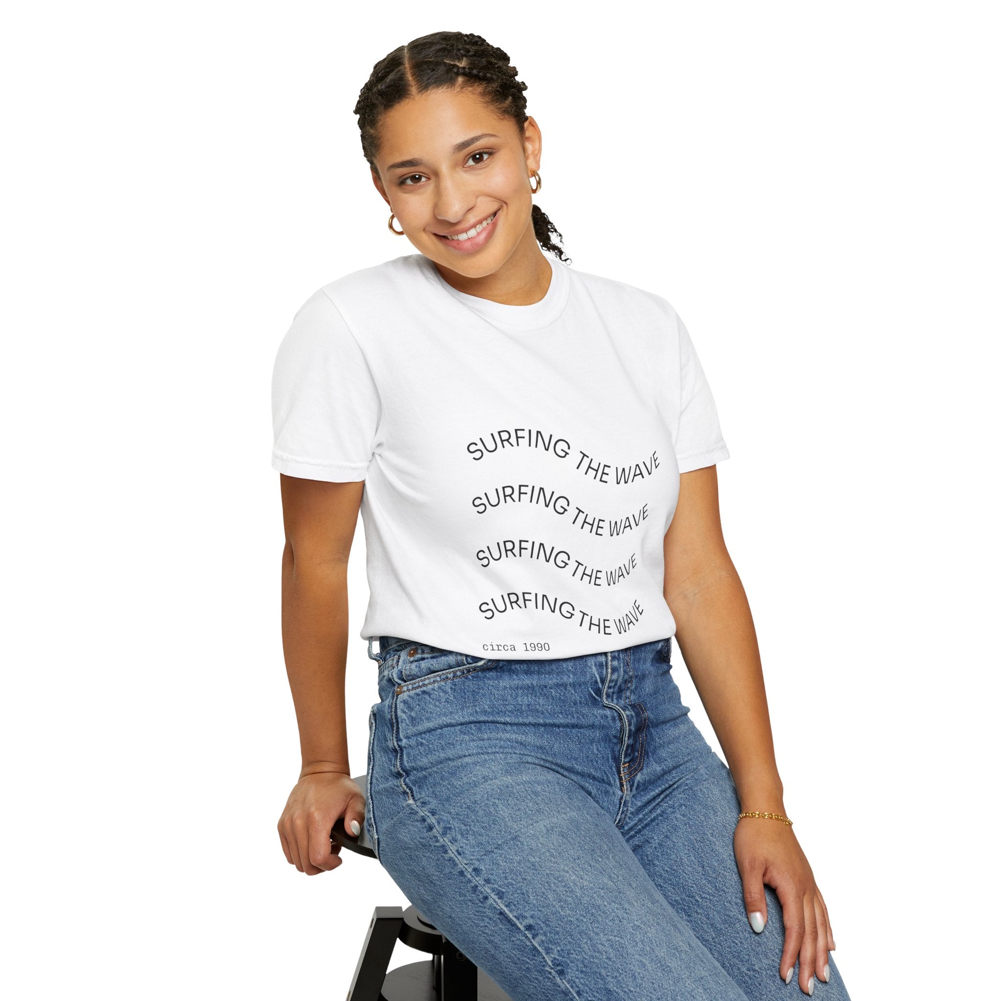 Surfing The Wave Graphic T-Shirt — Retro Beach Vibe Tee