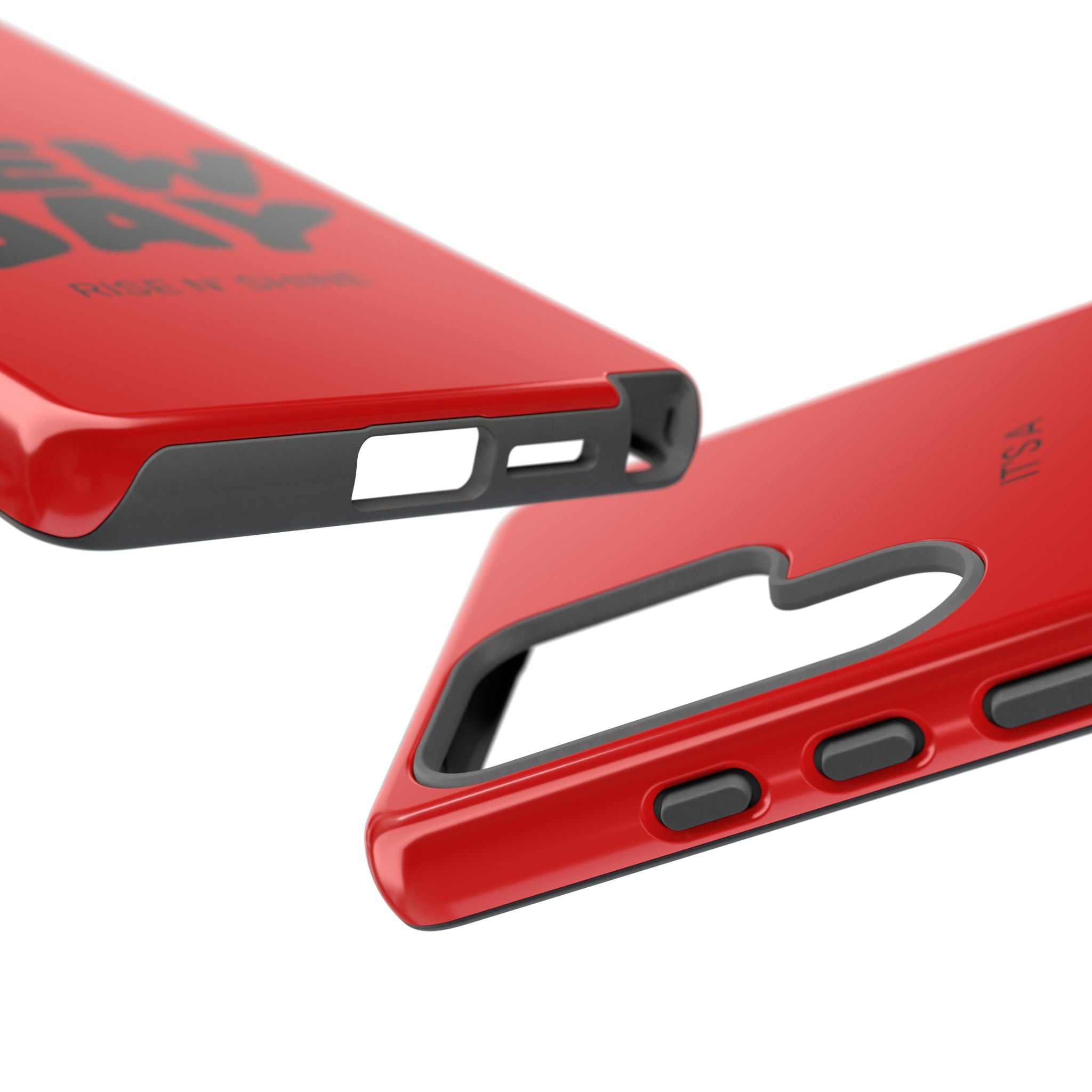 Red 'It's a New Day - Rise N' Shine' Phone Case — Motivational Protective Cover