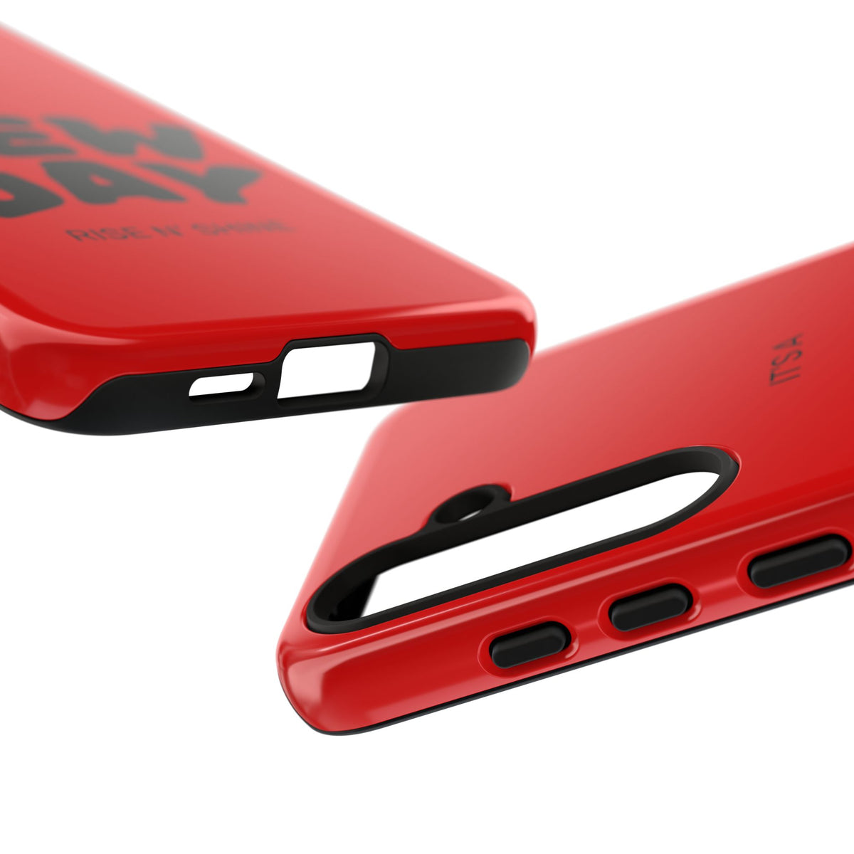 Red 'It's a New Day - Rise N' Shine' Phone Case — Motivational Protective Cover