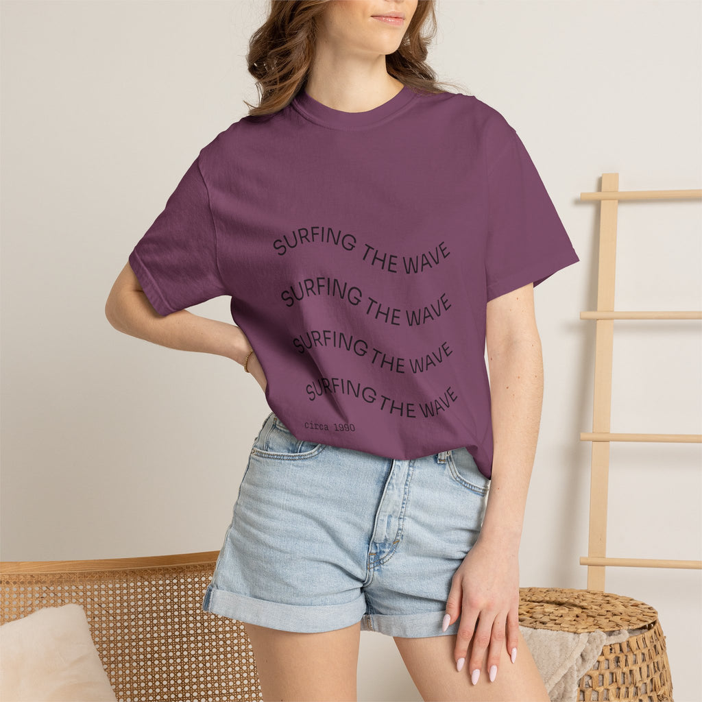 Surfing The Wave Graphic T-Shirt — Retro Beach Vibe Tee