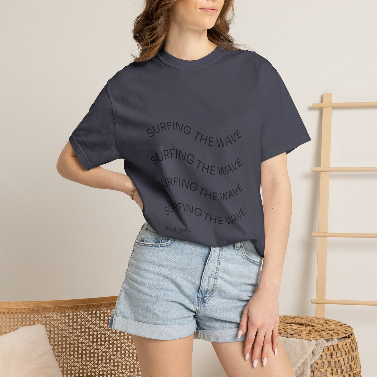 Surfing The Wave Graphic T-Shirt — Retro Beach Vibe Tee