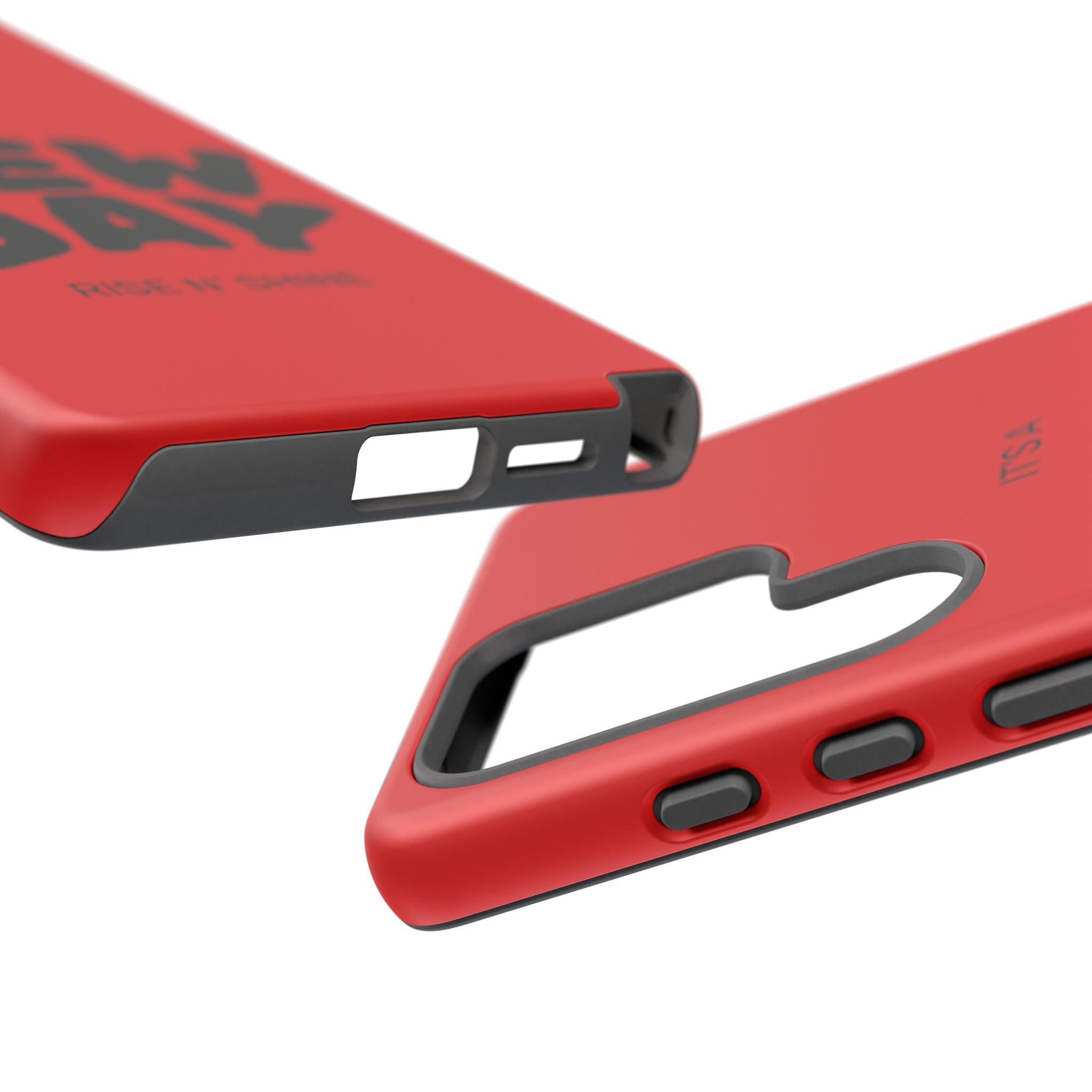 Red 'It's a New Day - Rise N' Shine' Phone Case — Motivational Protective Cover