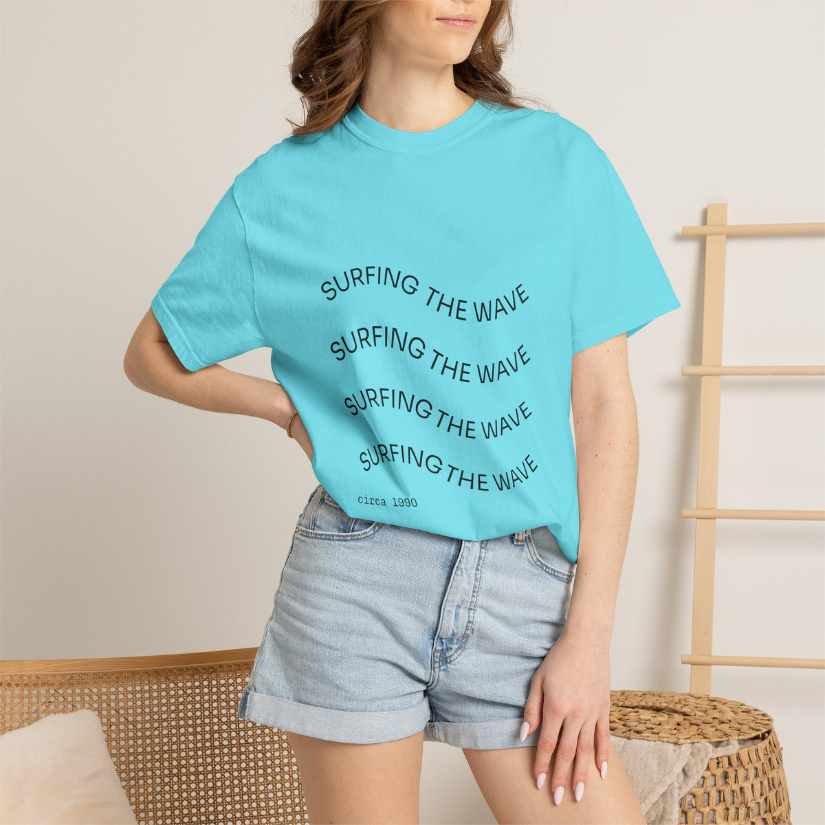 Surfing The Wave Graphic T-Shirt — Retro Beach Vibe Tee