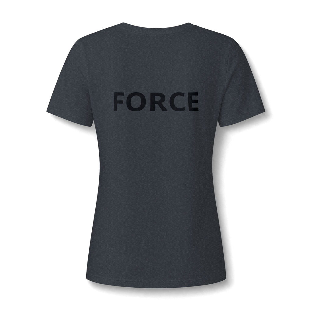 Women's V-Neck Tee — "May the Force Be With You" Lightly Printed Star Wars Fan Shirt